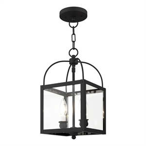 Livex Lighting Milford 2 Light Black Chain Hang/Ceiling Mount