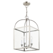 Livex Lighting Milford 4 Light Brushed Nickel Chain Lantern