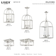 Livex Lighting Milford 4 Light Brushed Nickel Chain Lantern