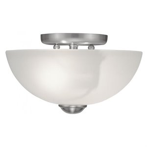 Livex Lighting Somerset Ceiling Mount in Brushed Nickel