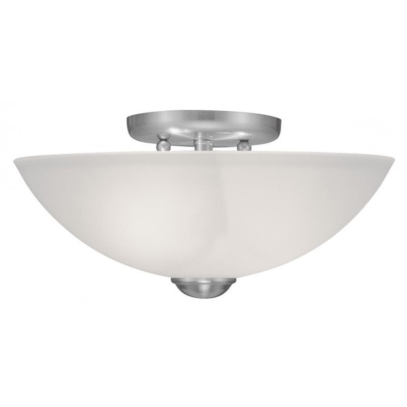 Livex Lighting Somerset Ceiling Mount in Brushed Nickel
