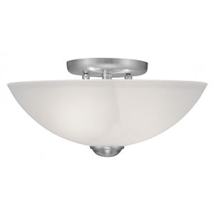 Livex Lighting Somerset Ceiling Mount in Brushed Nickel