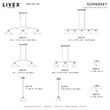 Livex Lighting Somerset 1-Light Contemporary Metal Pendant in Brushed Nickel