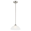 Livex Lighting Somerset 1-Light Contemporary Metal Pendant in Brushed Nickel