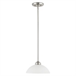 Livex Lighting Somerset 1-Light Contemporary Metal Pendant in Brushed Nickel