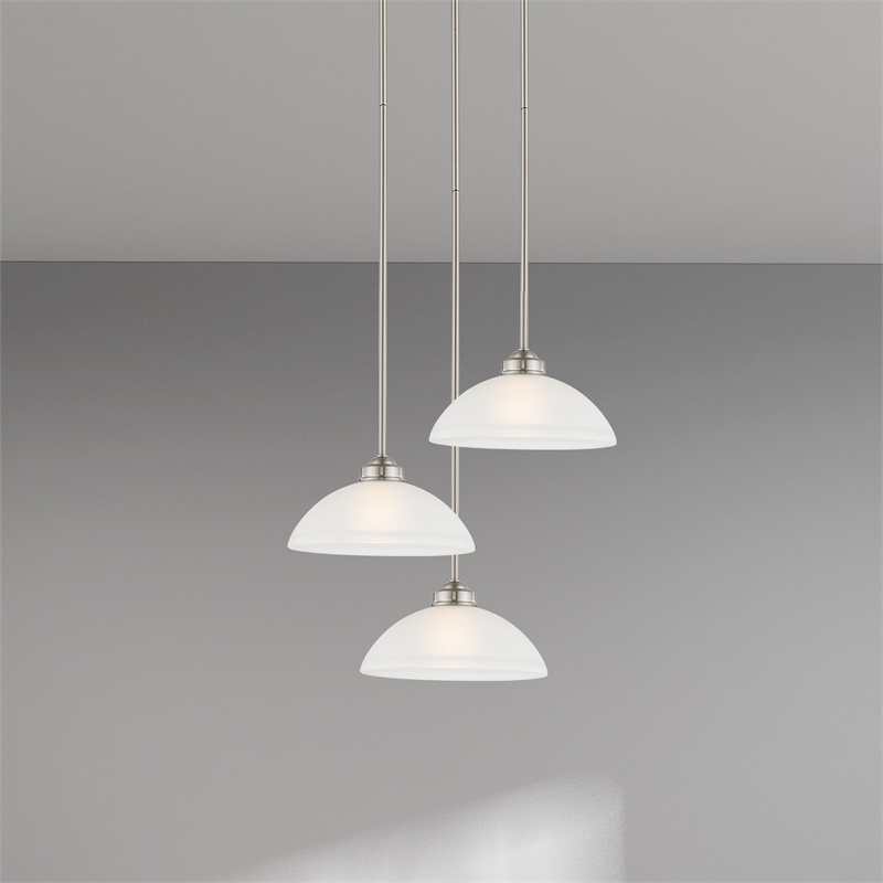 Livex Lighting Somerset 1-Light Contemporary Metal Pendant in Brushed Nickel