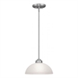 Livex Lighting Somerset 1-Light Contemporary Metal Pendant in Brushed Nickel