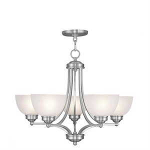Livex Lighting Somerset Chandelier in Brushed Nickel