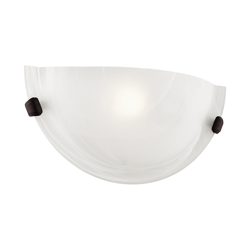 Livex Lighting Oasis 1-Light Metal & Fabric Wall Sconce in Bronze