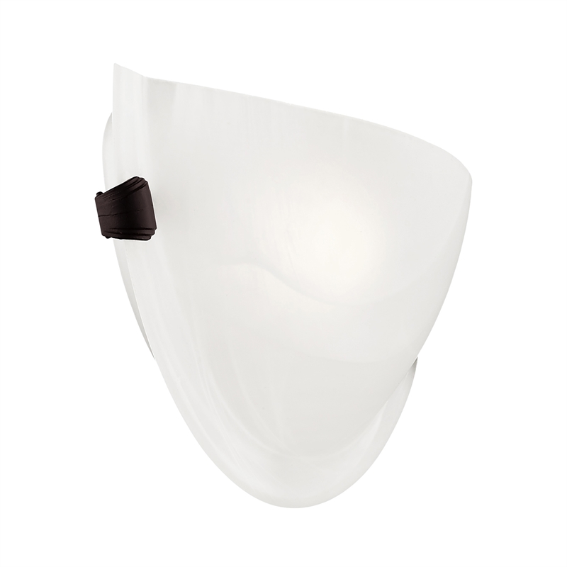Livex Lighting Oasis 1-Light Metal & Fabric Wall Sconce in Bronze