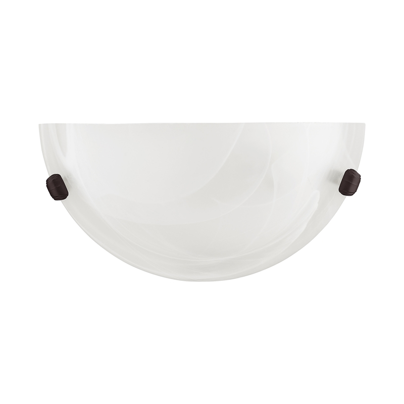 Livex Lighting Oasis 1-Light Metal & Fabric Wall Sconce in Bronze