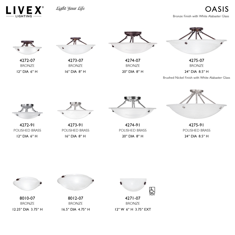 Livex Lighting Oasis 1-Light Metal & Fabric Wall Sconce in Bronze