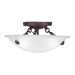 Livex Lighting Oasis Ceiling Mount in Bronze