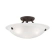 Livex Lighting Oasis 3-Light Contemporary Metal Ceiling Mount in Bronze