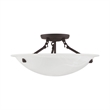 Livex Lighting Oasis 3-Light Contemporary Metal Ceiling Mount in Bronze