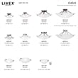 Livex Lighting Oasis 3-Light Contemporary Metal Ceiling Mount in Bronze