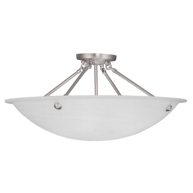 Livex Lighting Oasis Ceiling Mount in Brushed Nickel