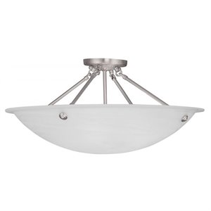 Livex Lighting Oasis Ceiling Mount in Brushed Nickel