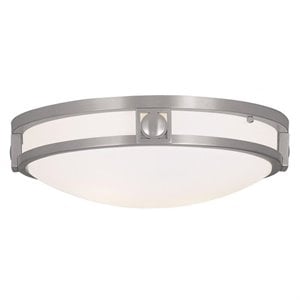 Livex Lighting Titania Ceiling Mount in Brushed Nickel
