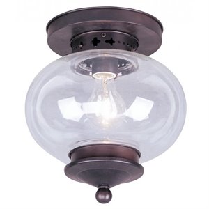 Livex Lighting Harbor Ceiling Mount in Bronze