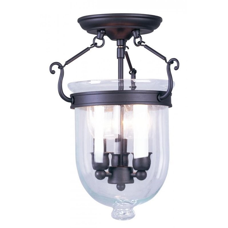 Livex Lighting Jefferson Ceiling Mount in Bronze