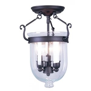 Livex Lighting Jefferson Ceiling Mount in Bronze