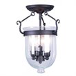 Livex Lighting Jefferson Ceiling Mount in Bronze