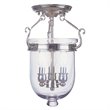 Livex Lighting Jefferson Ceiling Mount in Polished Nickel