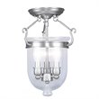 Livex Lighting Jefferson Ceiling Mount in Brushed Nickel
