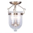 Livex Lighting Jefferson Ceiling Mount in Antique Brass