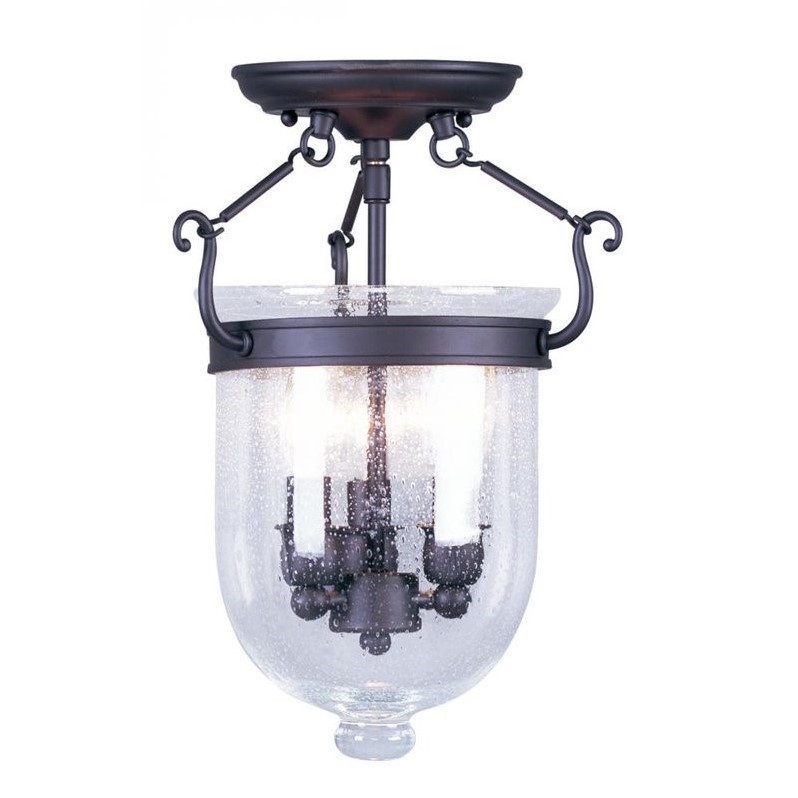 Livex Lighting Jefferson Ceiling Mount in Bronze