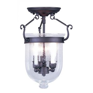 Livex Lighting Jefferson Ceiling Mount in Bronze