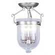 Livex Lighting Jefferson Ceiling Mount in Brushed Nickel