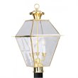 Livex Lighting Westover Outdoor Post Head in Polished Brass