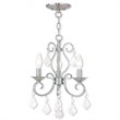 Livex Lighting Donatella Convertible Mini Chandelier Ceiling Mount in Nickel