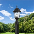 Livex Lighting Hamilton 1-Light Metal & Glass Outdoor Post Top Lantern in Black