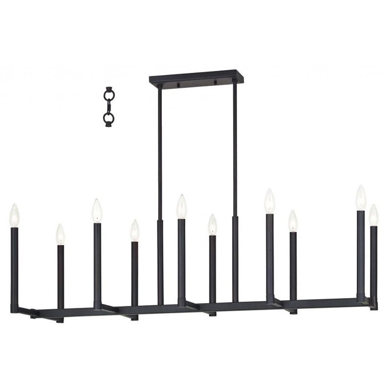 Livex Lighting Alpine Linear Chandelier in Bronze