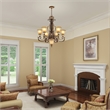 Livex Lighting Villa Verona Chandelier in Bronze with Aged Gold Leaf Multi-Color