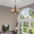 Livex Lighting Villa Verona Chandelier in Bronze with Aged Gold Leaf Multi-Color