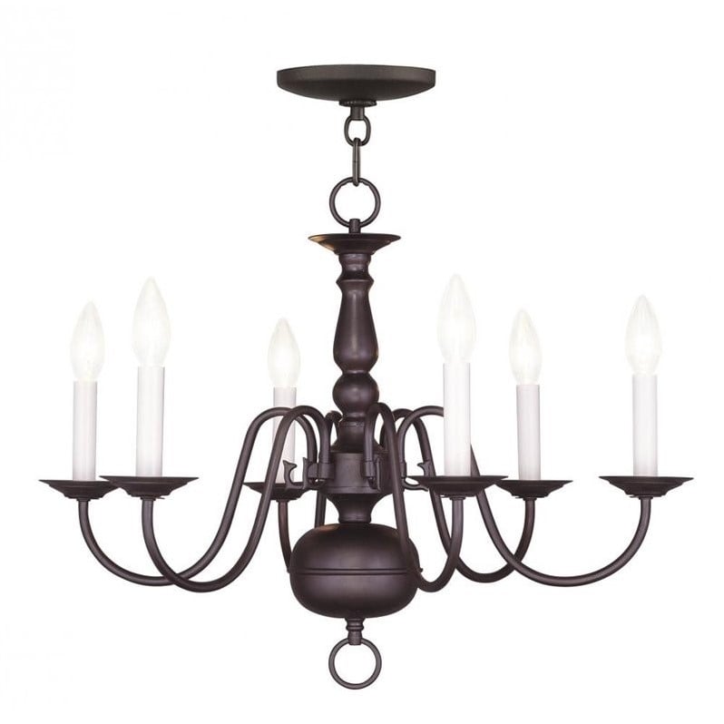 Livex Lighting Williamsburgh Chandelier in Bronze
