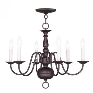 Livex Lighting Williamsburgh Chandelier in Bronze