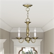 Livex Lighting Williamsburgh 3 Light Antique Brass Chain Hang/Ceiling Mount