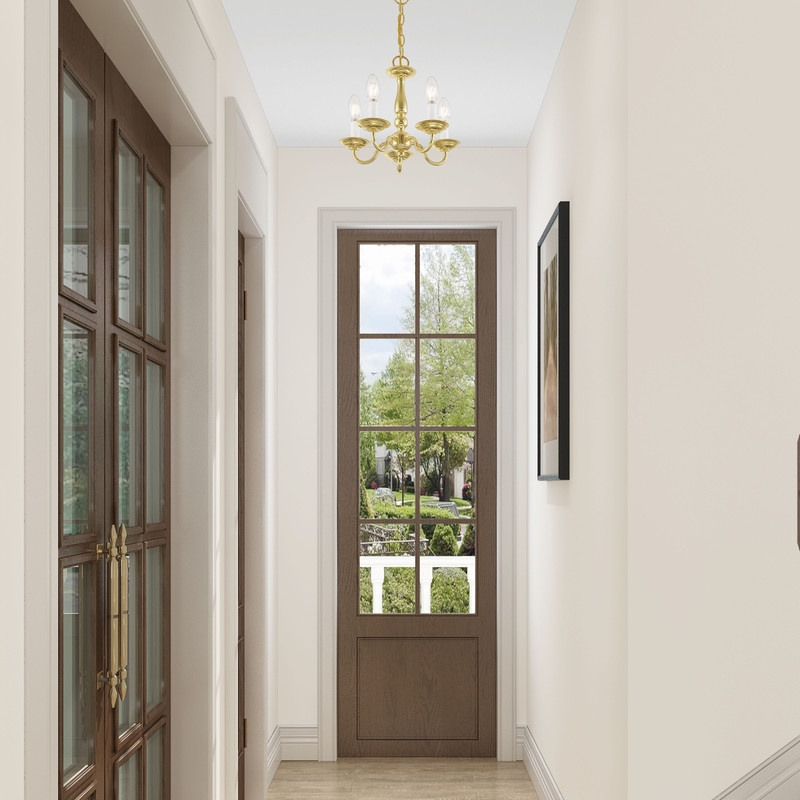 Livex Lighting Williamsburgh 5 Light Polished Brass Chain Hang/Ceiling Mount