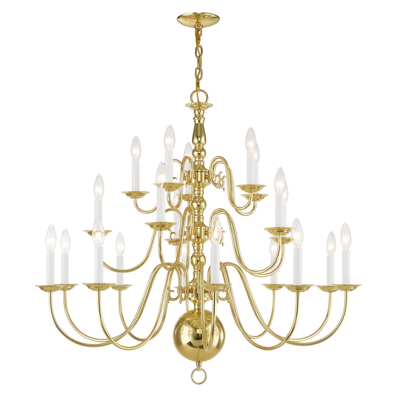 Livex Lighting Williamsburgh Chandelier in Polished Brass