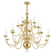 Livex Lighting Williamsburgh Chandelier in Polished Brass