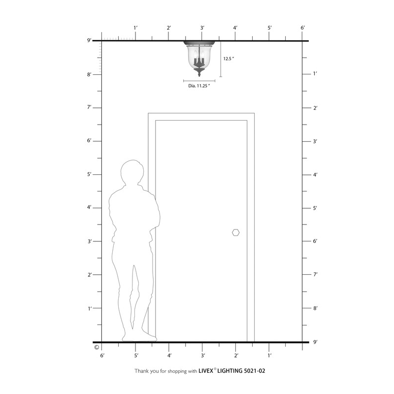 Livex Lighting Legacy Ceiling Mount in Polished Brass