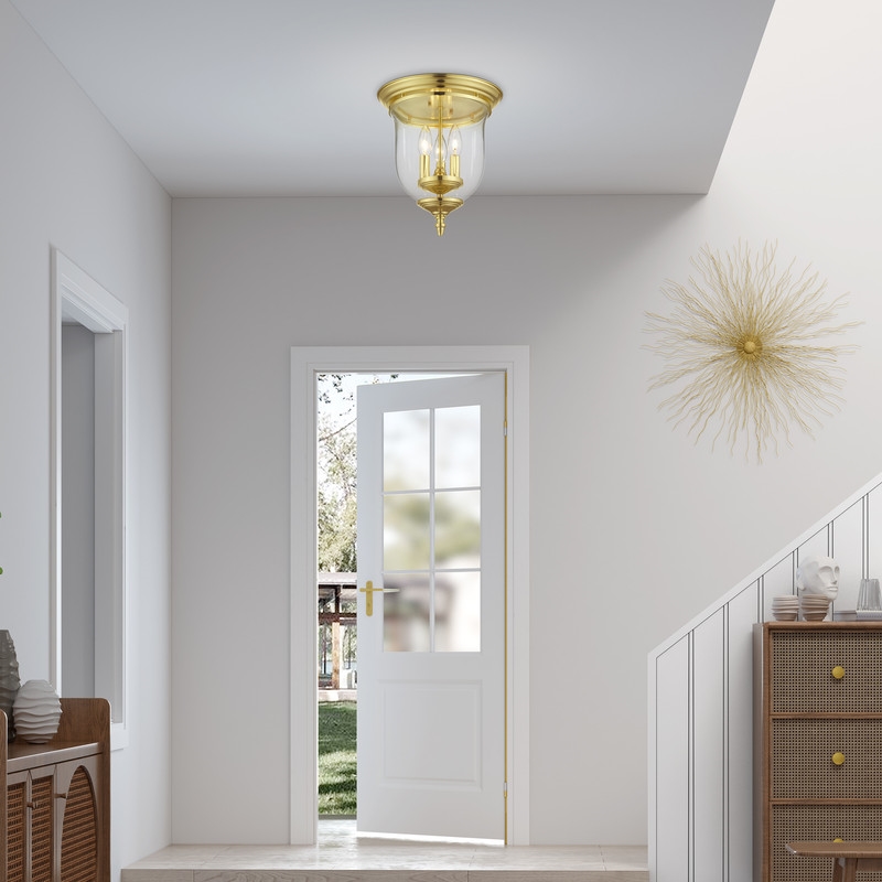 Livex Lighting Legacy Ceiling Mount in Polished Brass