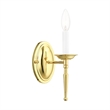 Livex Lighting Williamsburgh 1-Light Wall Sconce in Polished Brass