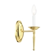 Livex Lighting Williamsburgh 1-Light Wall Sconce in Polished Brass