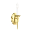 Livex Lighting Williamsburgh 1-Light Wall Sconce in Polished Brass